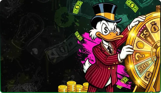 CashoBet promotiecode: eend naast een gouden rad